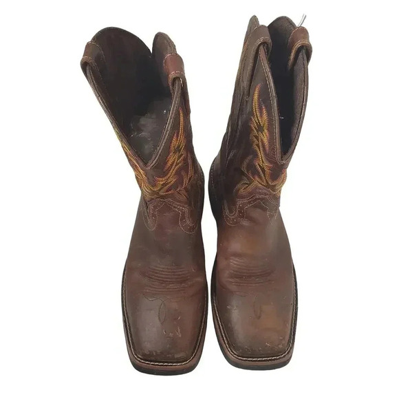 Justin Men\'s Driller Western Work Boot Soft Toe Brown 8 D main image 7